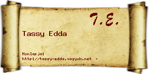 Tassy Edda névjegykártya
